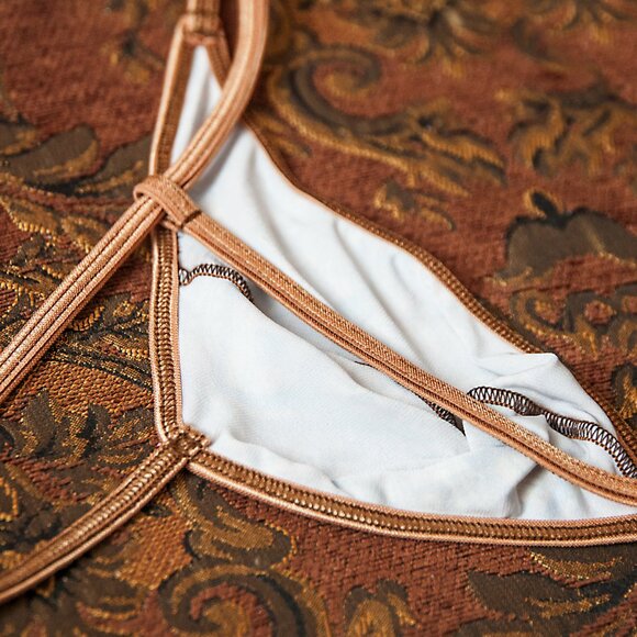 Mens Pirate Map Print Side Gsting Handmade - Picture 5 of 5